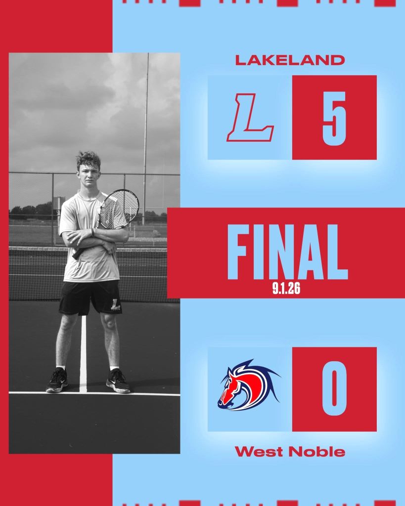 Lakeland tops West Noble 5-0 in boys tennis